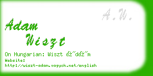 adam wiszt business card